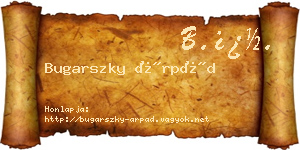 Bugarszky Árpád névjegykártya
